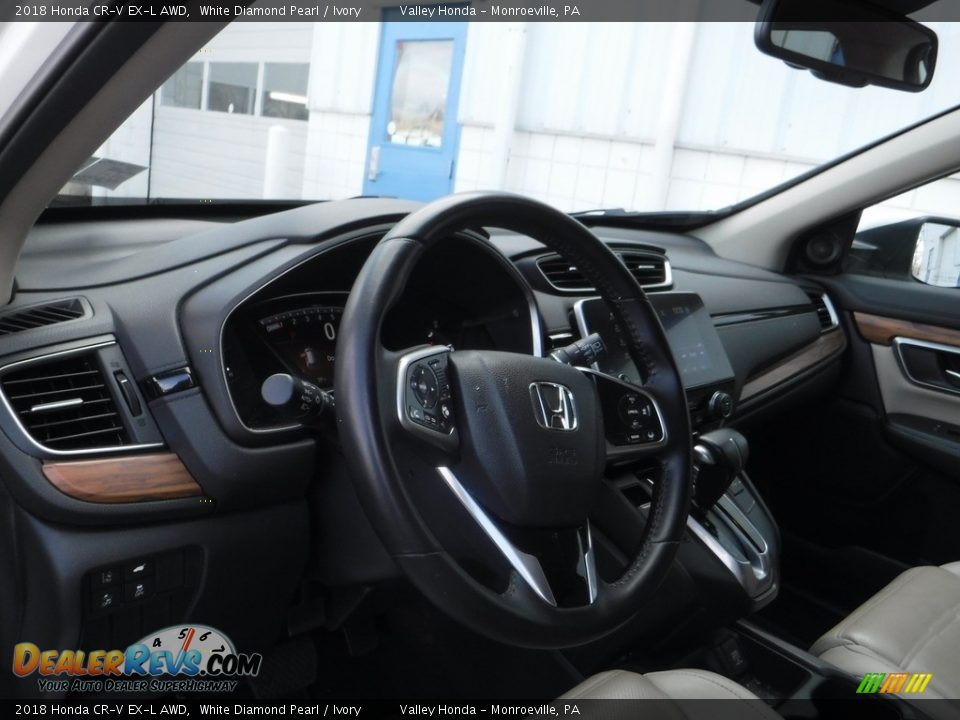 2018 Honda CR-V EX-L AWD White Diamond Pearl / Ivory Photo #11