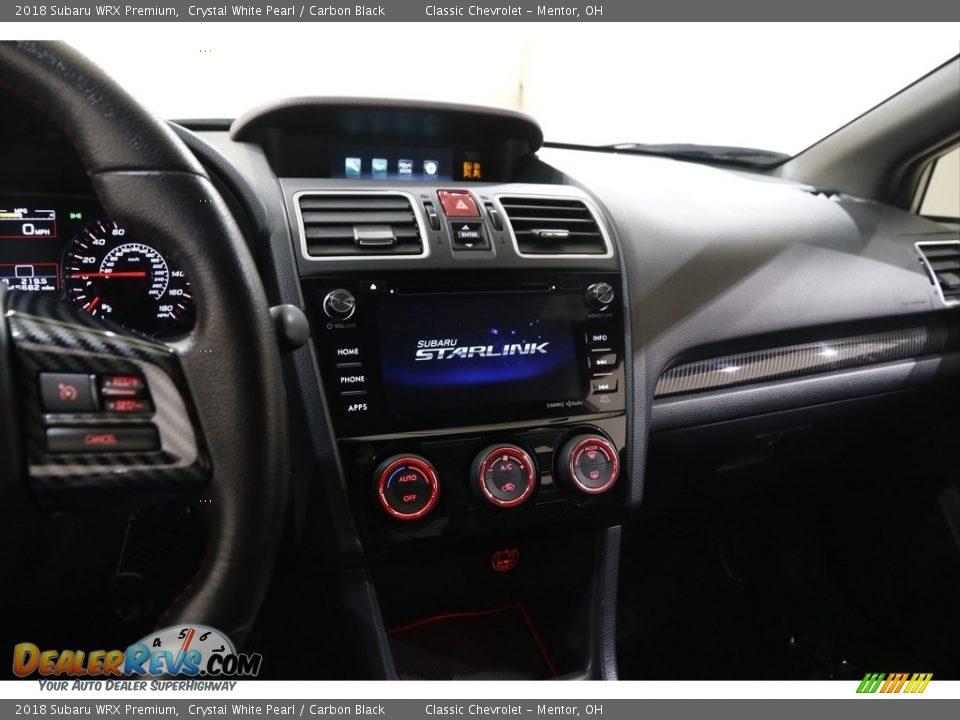 2018 Subaru WRX Premium Crystal White Pearl / Carbon Black Photo #9