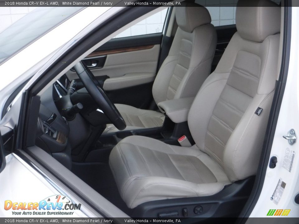 2018 Honda CR-V EX-L AWD White Diamond Pearl / Ivory Photo #14