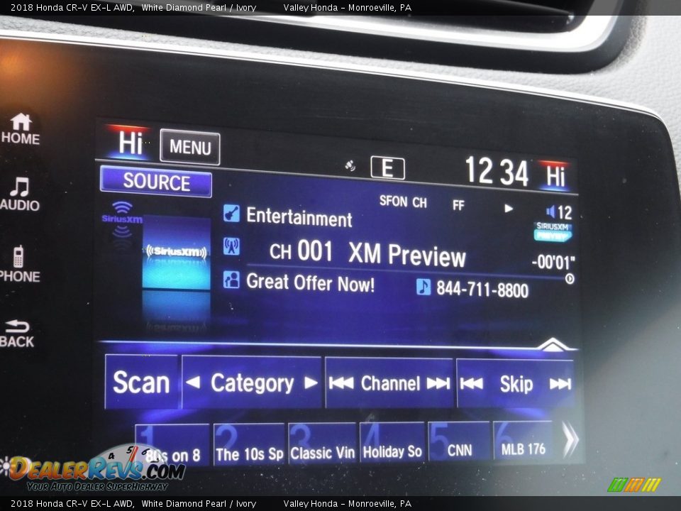 2018 Honda CR-V EX-L AWD White Diamond Pearl / Ivory Photo #17