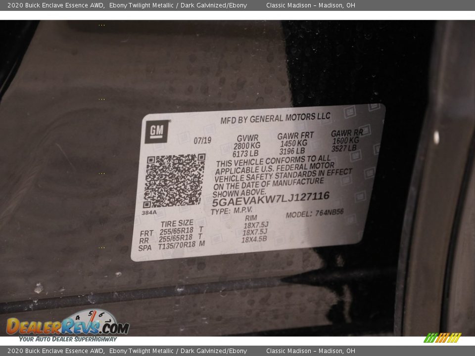 2020 Buick Enclave Essence AWD Ebony Twilight Metallic / Dark Galvinized/Ebony Photo #22