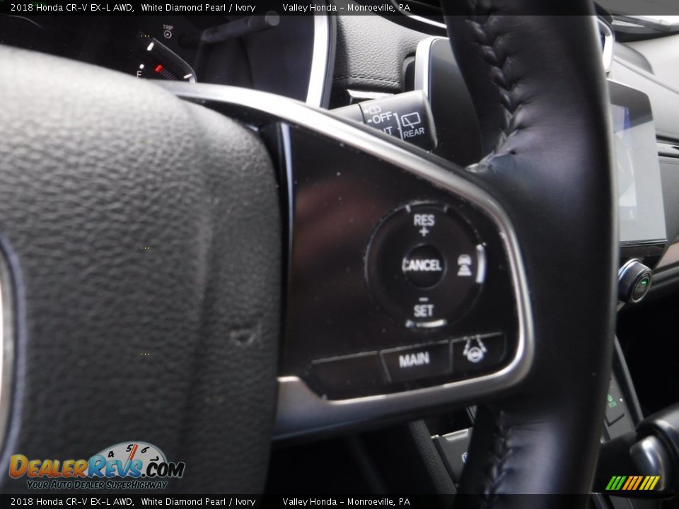 2018 Honda CR-V EX-L AWD White Diamond Pearl / Ivory Photo #22