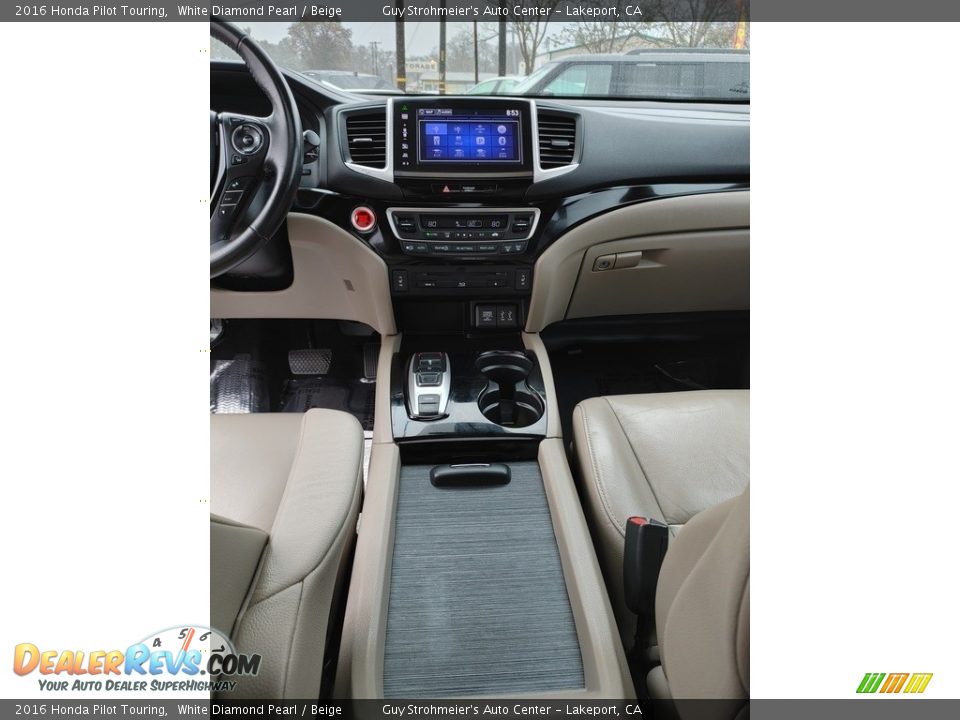 2016 Honda Pilot Touring White Diamond Pearl / Beige Photo #5