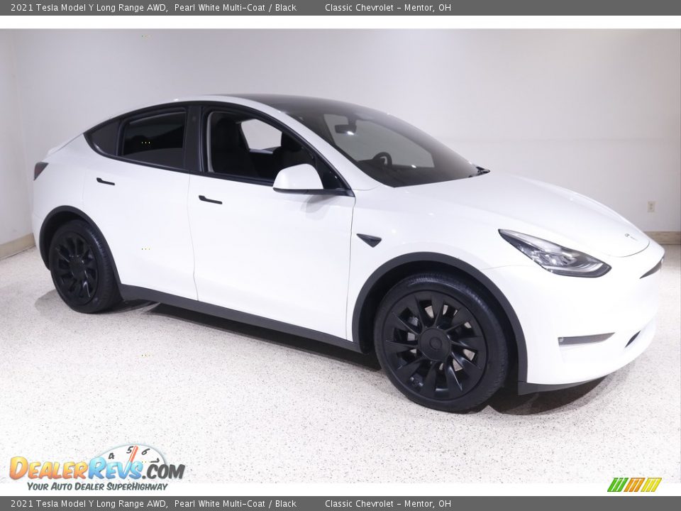 Pearl White Multi-Coat 2021 Tesla Model Y Long Range AWD Photo #1