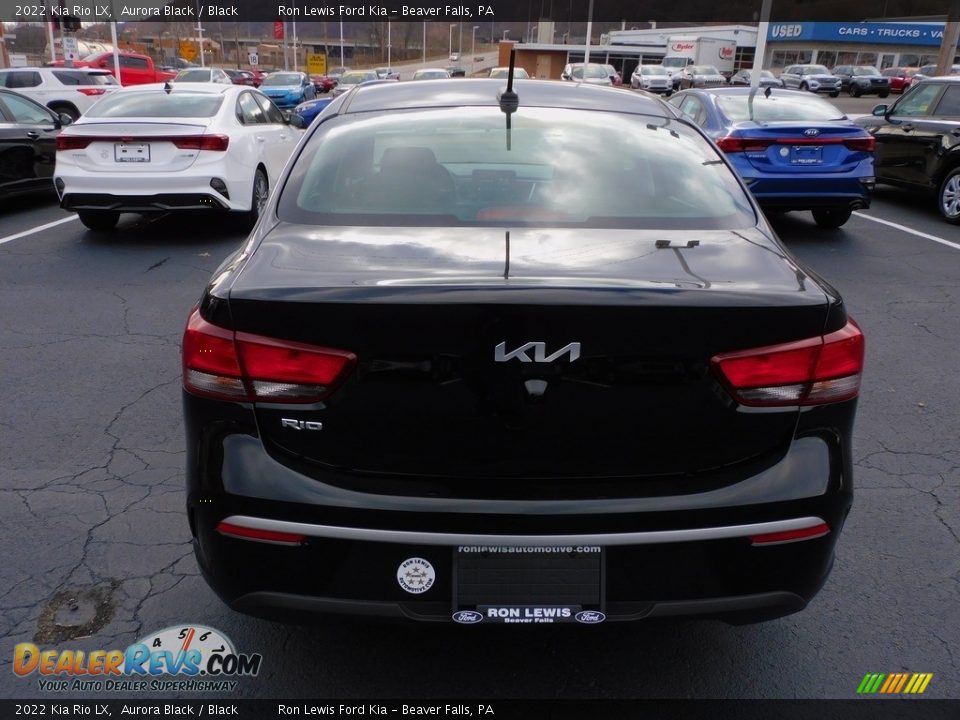 2022 Kia Rio LX Aurora Black / Black Photo #3