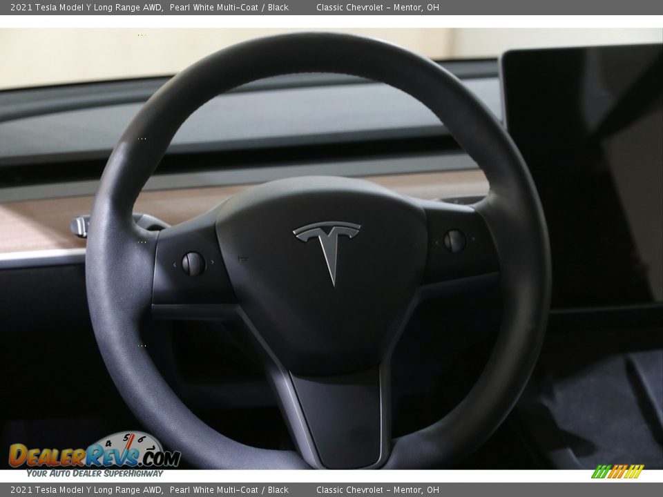 2021 Tesla Model Y Long Range AWD Steering Wheel Photo #7