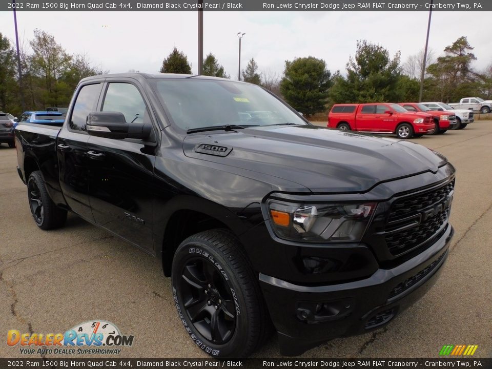 2022 Ram 1500 Big Horn Quad Cab 4x4 Diamond Black Crystal Pearl / Black Photo #3