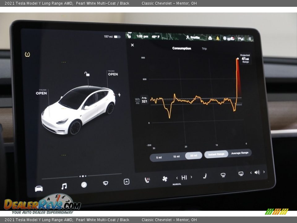 Controls of 2021 Tesla Model Y Long Range AWD Photo #10