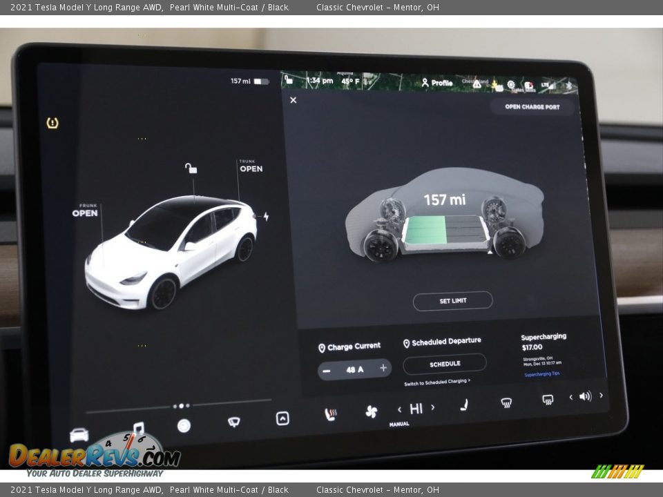 2021 Tesla Model Y Long Range AWD Pearl White Multi-Coat / Black Photo #11