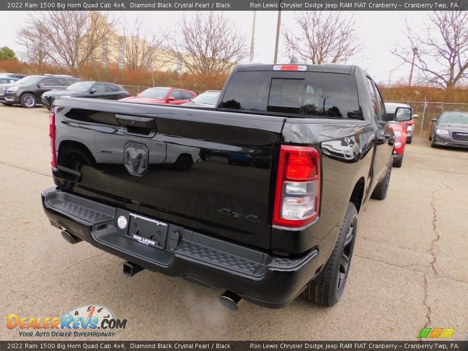 2022 Ram 1500 Big Horn Quad Cab 4x4 Diamond Black Crystal Pearl / Black Photo #5