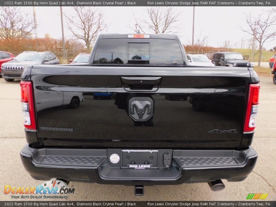 2022 Ram 1500 Big Horn Quad Cab 4x4 Diamond Black Crystal Pearl / Black Photo #6