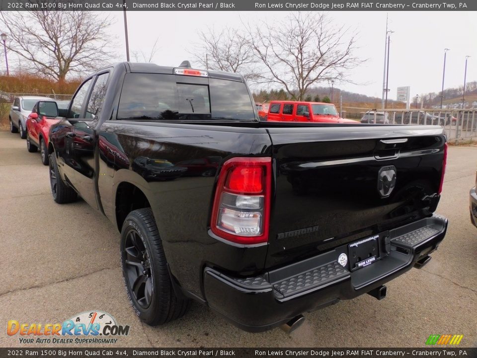 2022 Ram 1500 Big Horn Quad Cab 4x4 Diamond Black Crystal Pearl / Black Photo #8