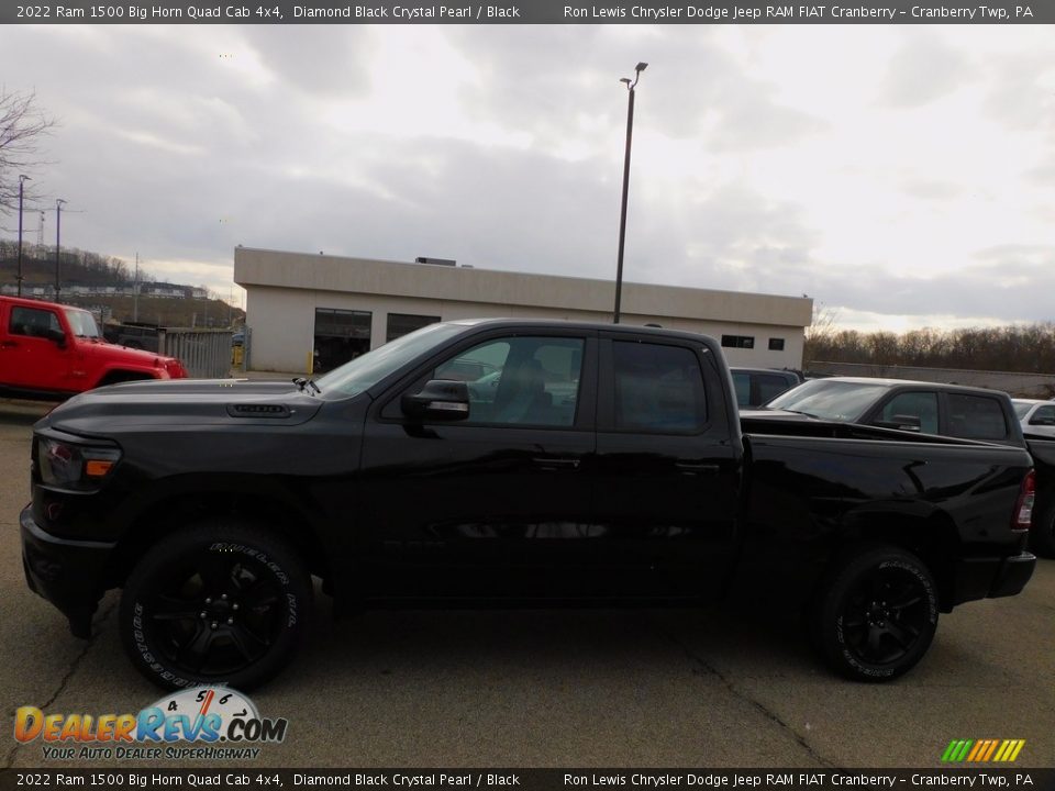 2022 Ram 1500 Big Horn Quad Cab 4x4 Diamond Black Crystal Pearl / Black Photo #9