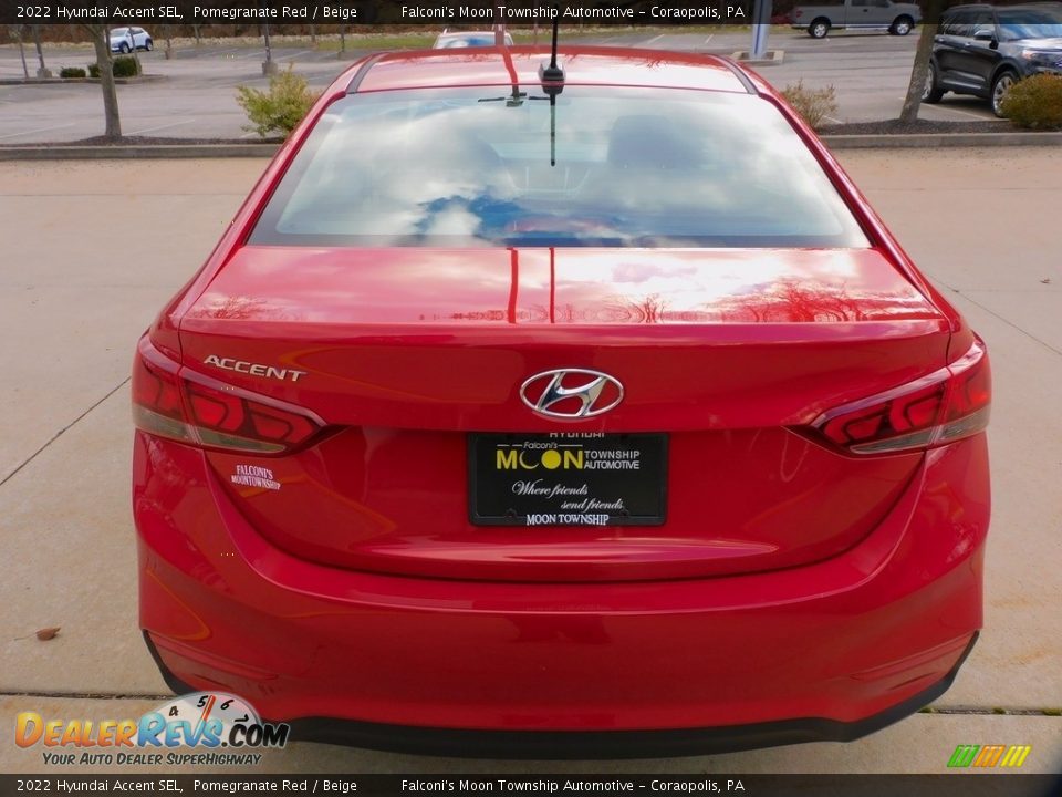 2022 Hyundai Accent SEL Pomegranate Red / Beige Photo #3