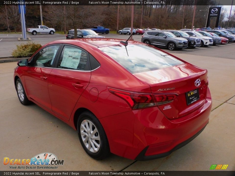 2022 Hyundai Accent SEL Pomegranate Red / Beige Photo #5