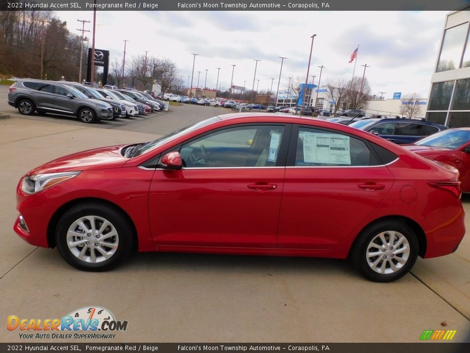 2022 Hyundai Accent SEL Pomegranate Red / Beige Photo #6