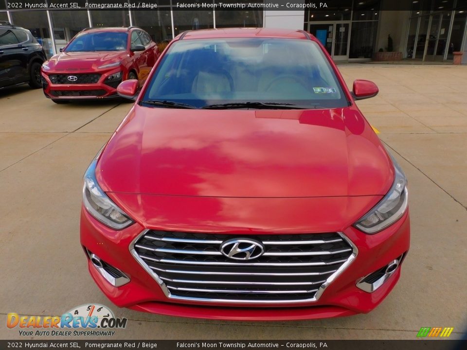 2022 Hyundai Accent SEL Pomegranate Red / Beige Photo #8