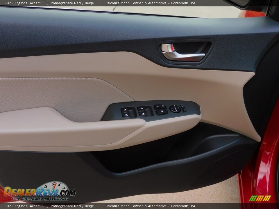 2022 Hyundai Accent SEL Pomegranate Red / Beige Photo #14