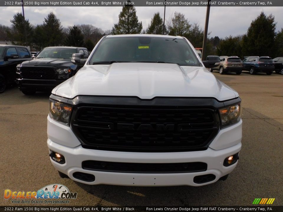 2022 Ram 1500 Big Horn Night Edition Quad Cab 4x4 Bright White / Black Photo #2