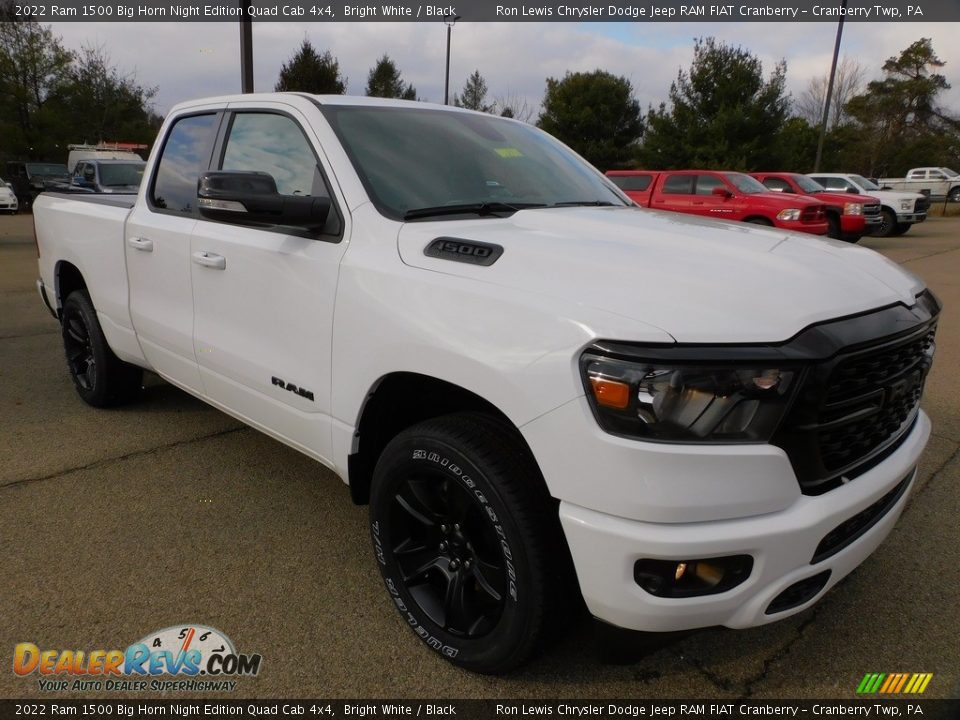 2022 Ram 1500 Big Horn Night Edition Quad Cab 4x4 Bright White / Black Photo #3