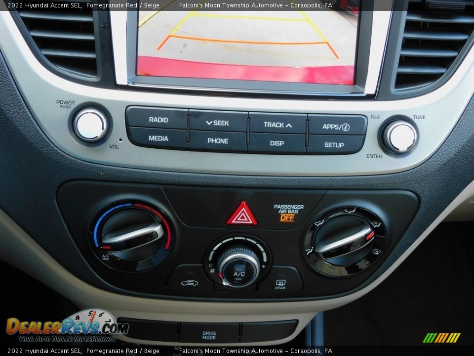 2022 Hyundai Accent SEL Pomegranate Red / Beige Photo #17