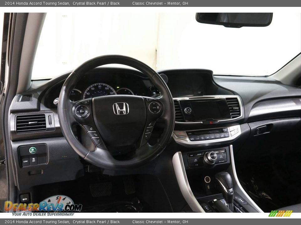 2014 Honda Accord Touring Sedan Crystal Black Pearl / Black Photo #6