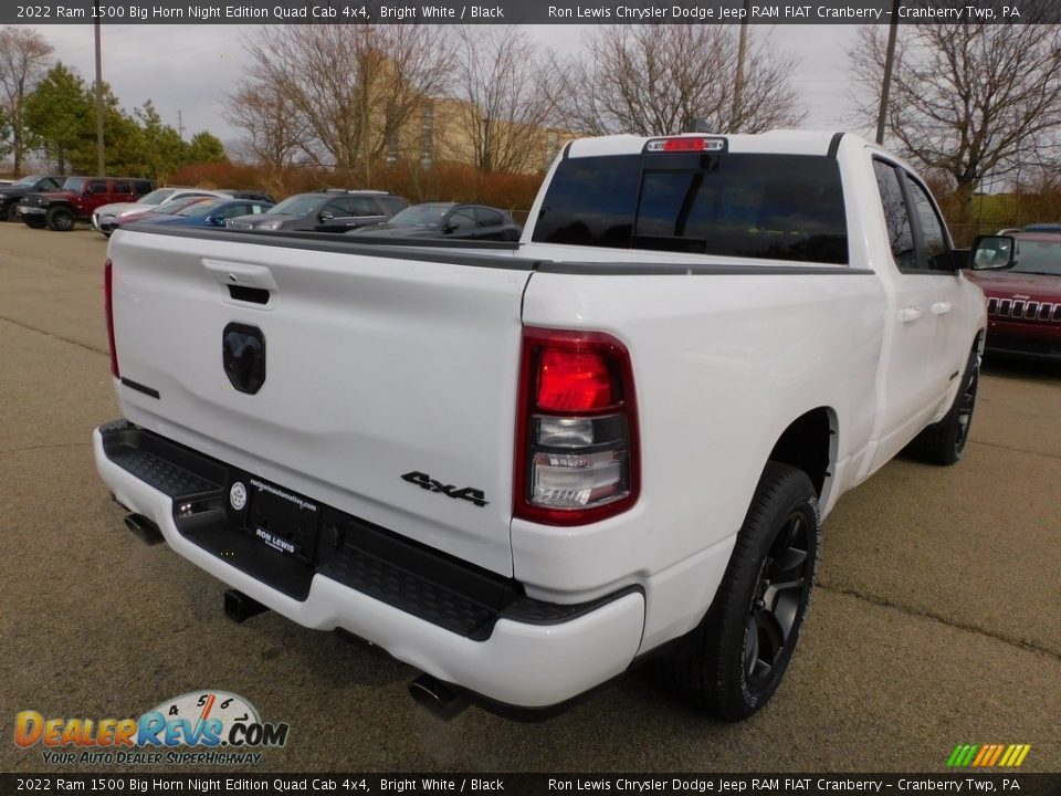 2022 Ram 1500 Big Horn Night Edition Quad Cab 4x4 Bright White / Black Photo #5