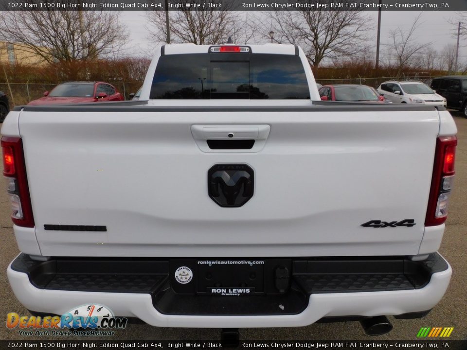 2022 Ram 1500 Big Horn Night Edition Quad Cab 4x4 Bright White / Black Photo #6