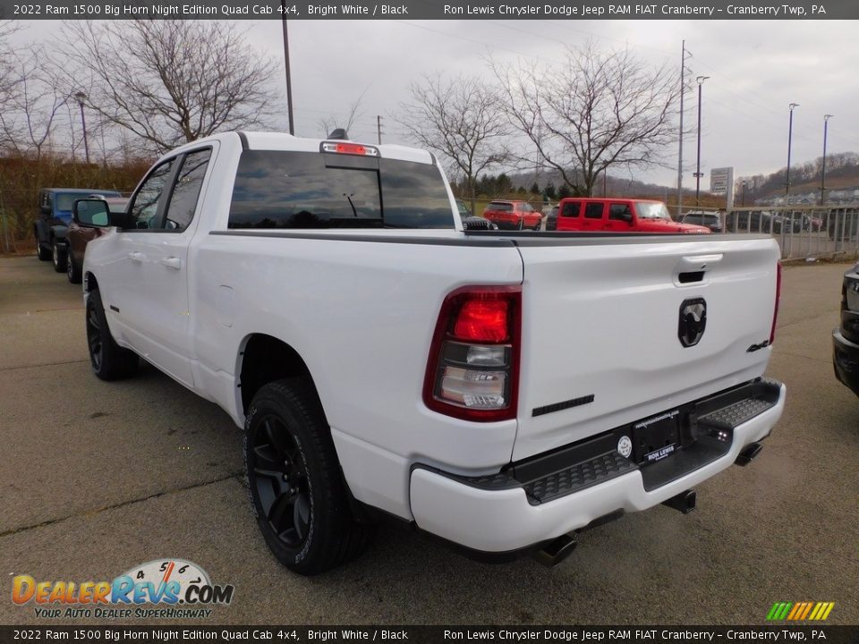 2022 Ram 1500 Big Horn Night Edition Quad Cab 4x4 Bright White / Black Photo #8