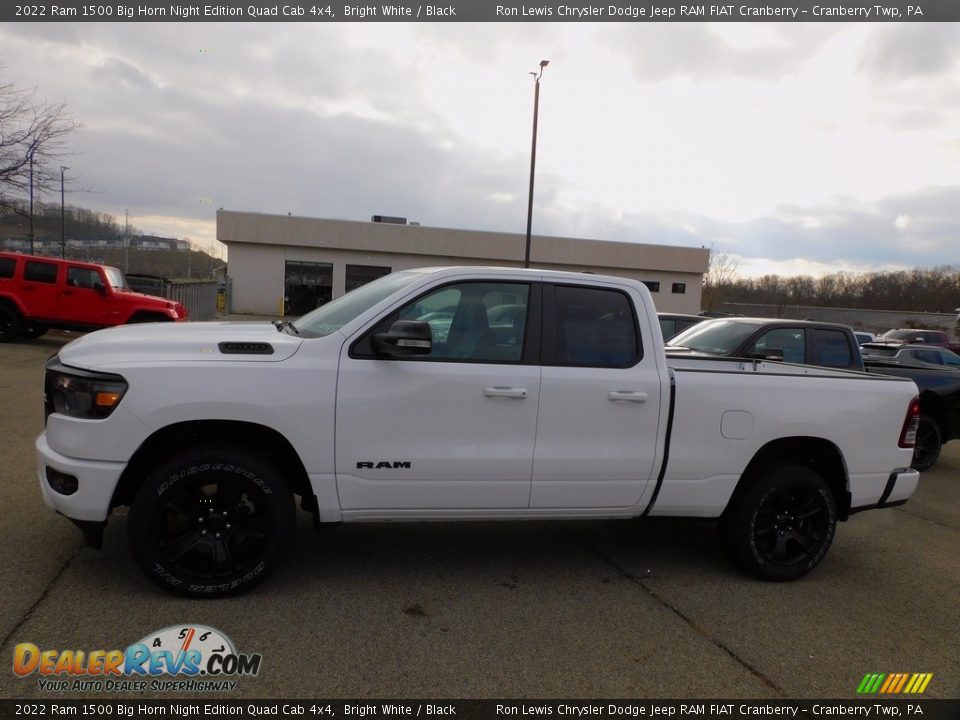 2022 Ram 1500 Big Horn Night Edition Quad Cab 4x4 Bright White / Black Photo #9