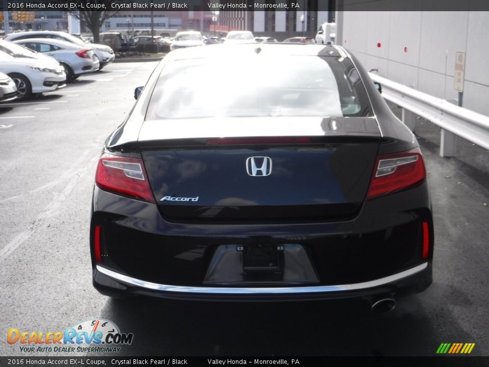 2016 Honda Accord EX-L Coupe Crystal Black Pearl / Black Photo #6