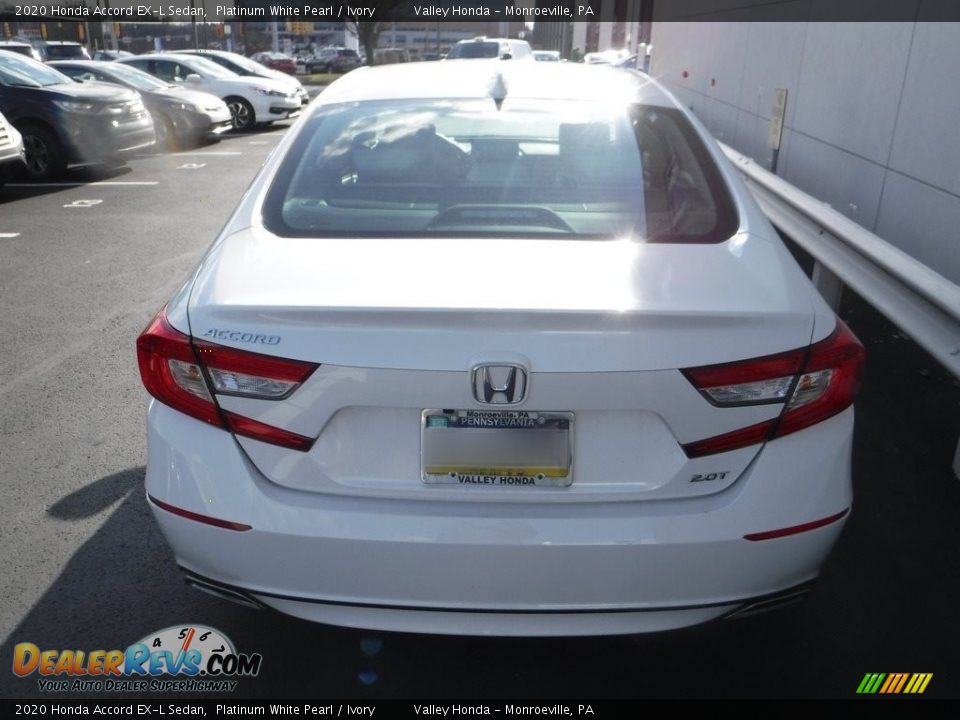 2020 Honda Accord EX-L Sedan Platinum White Pearl / Ivory Photo #7