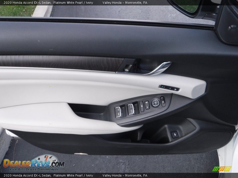 2020 Honda Accord EX-L Sedan Platinum White Pearl / Ivory Photo #10
