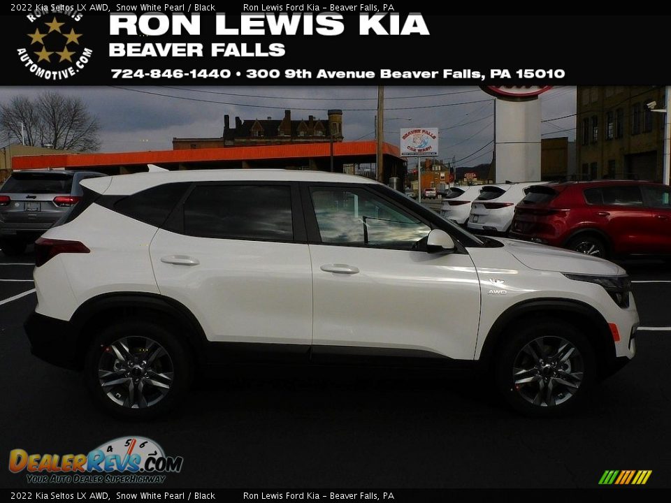 2022 Kia Seltos LX AWD Snow White Pearl / Black Photo #1