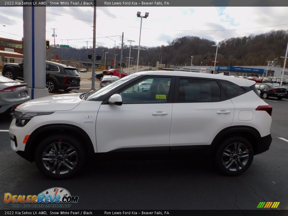 2022 Kia Seltos LX AWD Snow White Pearl / Black Photo #6