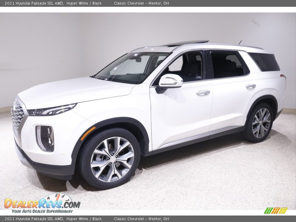 2021 Hyundai Palisade SEL AWD Hyper White / Black Photo #3