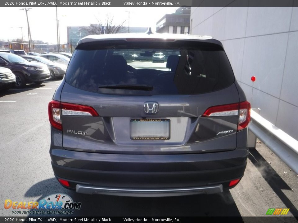 2020 Honda Pilot EX-L AWD Modern Steel Metallic / Black Photo #7