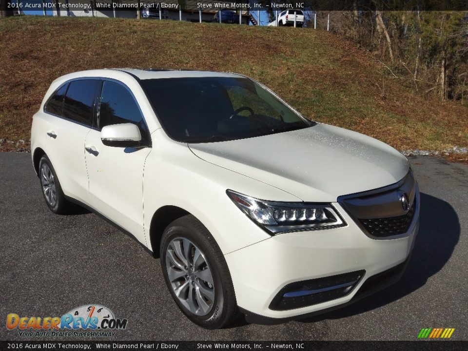 2016 Acura MDX Technology White Diamond Pearl / Ebony Photo #4