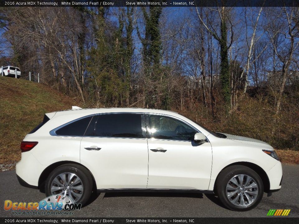 2016 Acura MDX Technology White Diamond Pearl / Ebony Photo #5