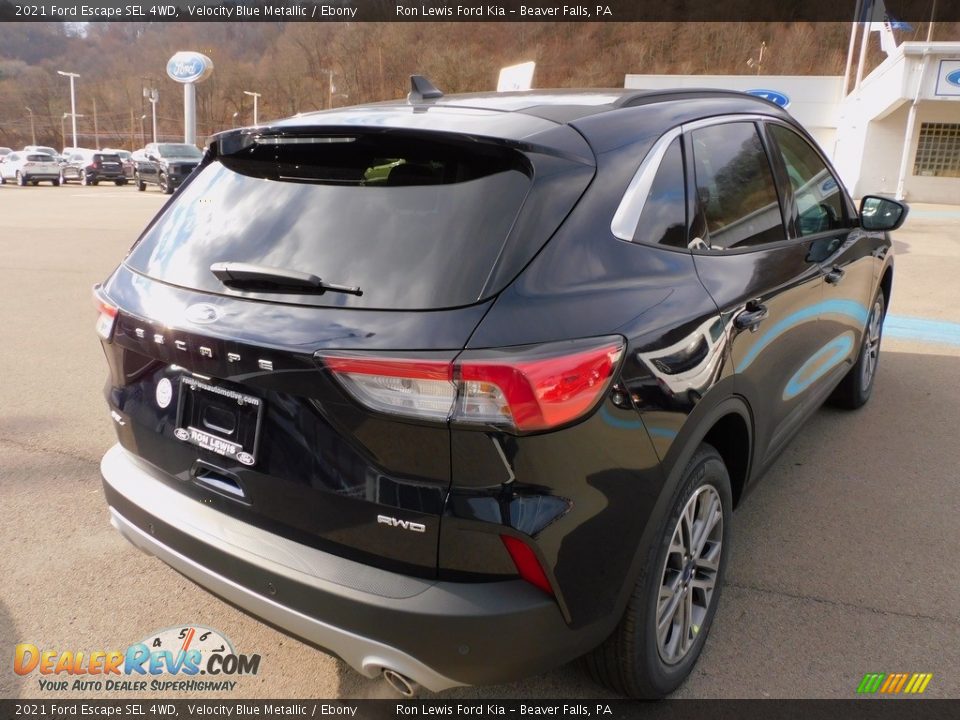 2021 Ford Escape SEL 4WD Velocity Blue Metallic / Ebony Photo #2