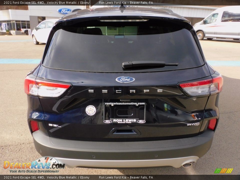 2021 Ford Escape SEL 4WD Velocity Blue Metallic / Ebony Photo #3