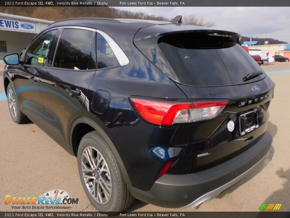 2021 Ford Escape SEL 4WD Velocity Blue Metallic / Ebony Photo #5