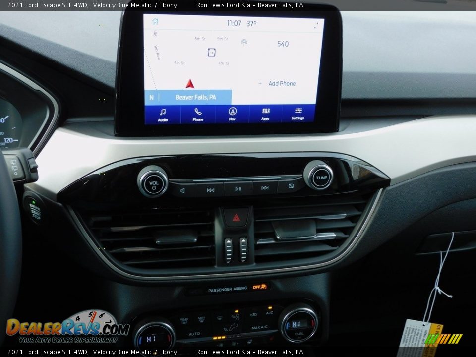 2021 Ford Escape SEL 4WD Velocity Blue Metallic / Ebony Photo #15
