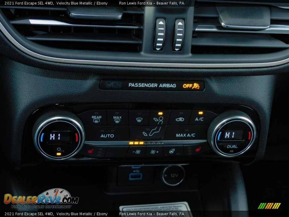 2021 Ford Escape SEL 4WD Velocity Blue Metallic / Ebony Photo #17