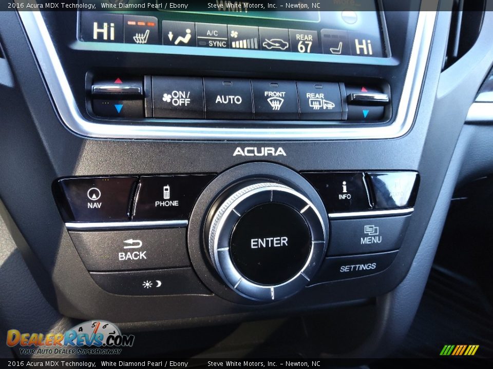 2016 Acura MDX Technology White Diamond Pearl / Ebony Photo #27