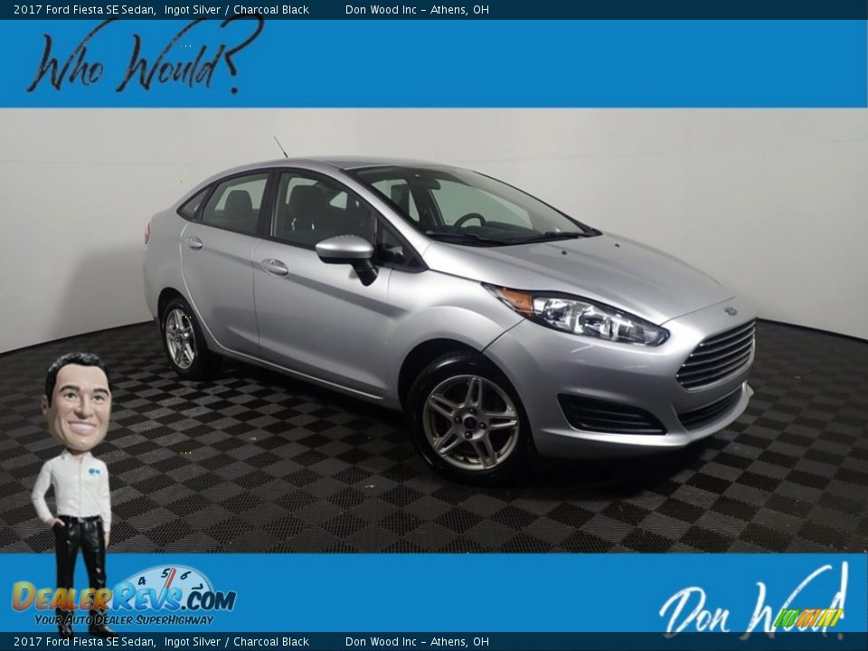 2017 Ford Fiesta SE Sedan Ingot Silver / Charcoal Black Photo #1