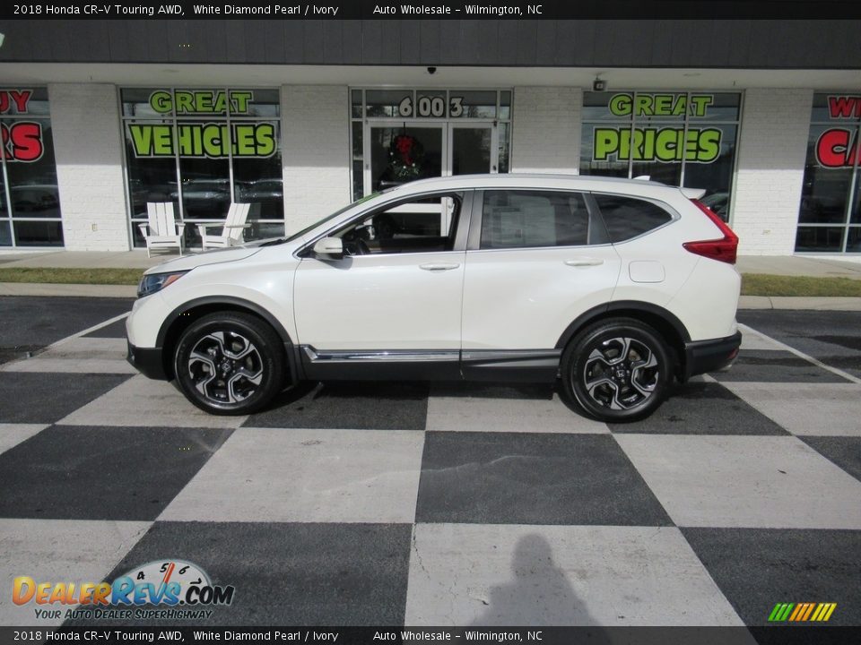 2018 Honda CR-V Touring AWD White Diamond Pearl / Ivory Photo #1