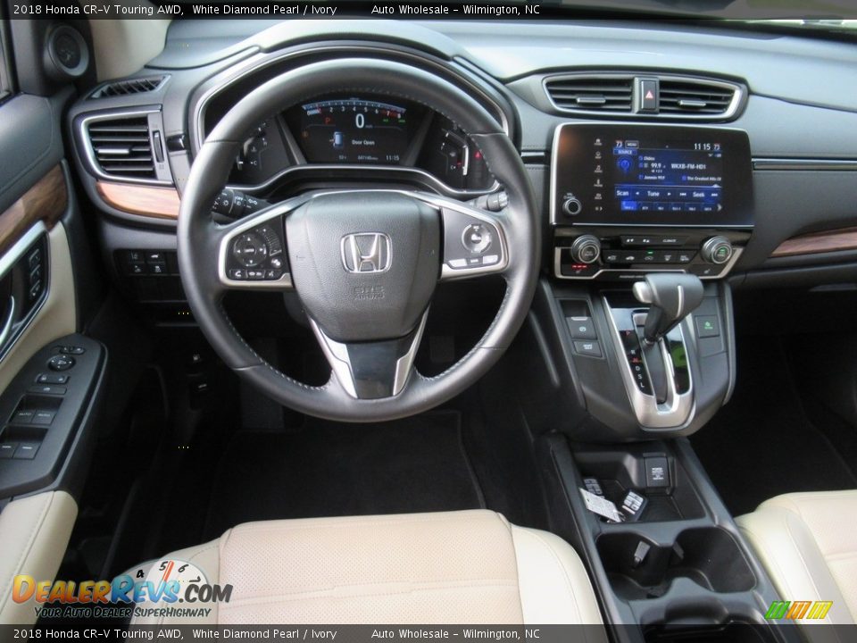 2018 Honda CR-V Touring AWD White Diamond Pearl / Ivory Photo #15