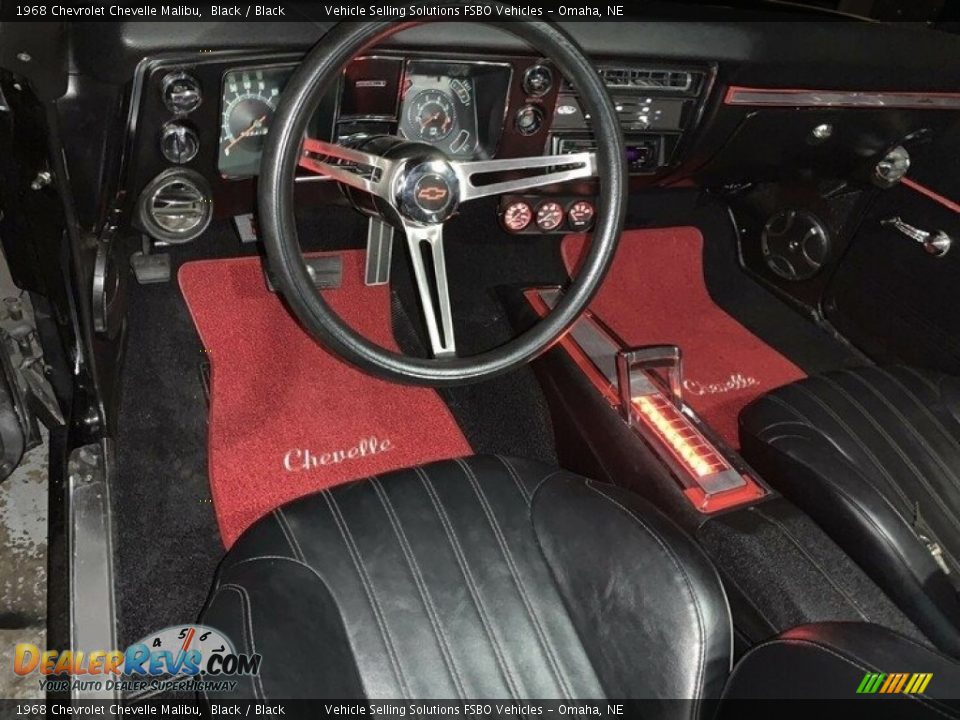 Black Interior - 1968 Chevrolet Chevelle Malibu Photo #2