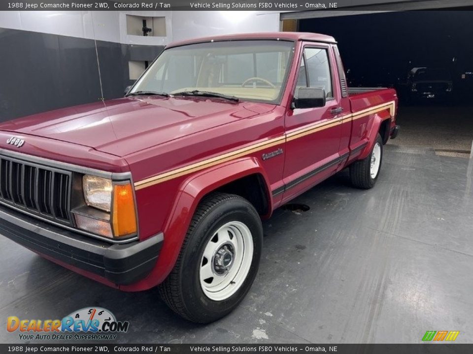 1988 Jeep Comanche Pioneer 2WD Colorado Red / Tan Photo #7